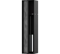 hansgrohe XtraStoris Rock portascopino, con ripiano, porta piastrellabile, senza cornice, 145x140x595mm, 56060, Colorazione: nero opaco