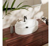 hansgrohe Xuniva D lavabo à poser, avec trop-plein, 1 trou pour robinet, 600x450mm, blanc, 60170450, 60170450
