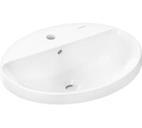 Hansgrohe Xuniva D lavabo da incasso, con sfioratore, 1 foro per rubinetto, 550x450 mm, bianco, 60160450