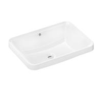 hansgrohe Xuniva Q lavabo encastré, SmartClean, avec trop-plein, sans trou pour robinet, 550x400mm, blanc, 61066450, 61066450