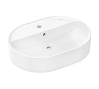 Hansgrohe Xuniva U lavabo da appoggio, SmartClean, con troppopieno, 1 foro per rubinetto, 600x450 mm, bianco 61080450
