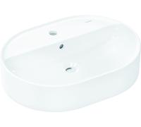 Hansgrohe Xuniva U lavabo da appoggio, SmartClean, con troppopieno, 1 foro per rubinetto, 600x450 mm, bianco 61080450