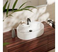 Hansgrohe Xuniva U lavabo da appoggio, SmartClean, con troppopieno, 1 foro per rubinetto, 600x450 mm, bianco 61080450
