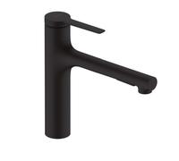 hansgrohe Zesis Mitigeur Cuisine ComfortZone 160, douchette extractible, 2 jets, flexible box (sBox) Bettee, saillie 231 mm, 74804670, 74804670, Colorazione: Nero opaco