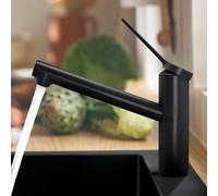 Hansgrohe Zesis Miscelatore monocomando da cucina ComfortZone 150, 1 tipo di getto, sporgenza 220 mm, 74802, Colorazione: Nero opaco - 74802670