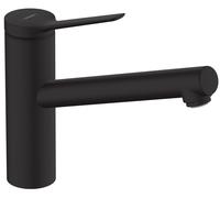 hansgrohe Zesis M33 Mitigeur monocommandé pour cuisine ComfortZone 150, basse pression/chauffe-eau ouvert, 1 type de jet, saillie 220 mm, 74806670, 74806670, Colorazione: Nero opaco