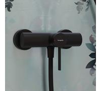 hansgrohe Zesis S Mitigeur monocommandé pour douche apparent, 1 consommateur, 74621670, 74621670, Colorazione: nero opaco