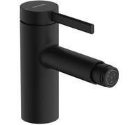 hansgrohe Zesis S Mitigeur monocommandé pour bidet avec vidage à tirette métallique, saillie 122mm, 74201670, 74201670, Colorazione: nero opaco