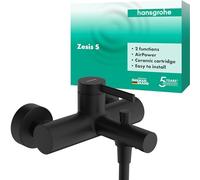 hansgrohe Zesis S - Rubinetto per vasca da bagno esterno per 2 utenze, Miscelatore monocomando per vasca, nero opaco, 74420670