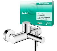 hansgrohe Zesis S - Rubinetto per vasca da bagno esterno per 2 utenze, Miscelatore monocomando per vasca, cromo, 74420000