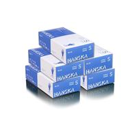 HANSKA 500 Guanti Monouso Nitrile Blu - Senza Polvere - Usa e Getta- Ambidestri - Non Sterili - Base di Gomma - Adatti per Ambiti Medici, Manipolazione degli Alimenti (500, S)