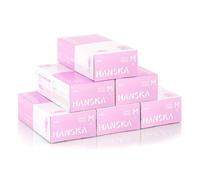 HANSKA 500 Guanti Monouso Nitrile Rosa - Senza Polvere - Usa e Getta- Ambidestri - Non Sterili - Base di Gomma - Adatti per Ambiti Medici, Manipolazione degli Alimenti (500, M)