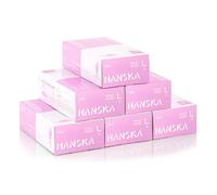 HANSKA 500 Guanti Monouso Nitrile Rosa - Senza Polvere - Usa e Getta- Ambidestri - Non Sterili - Base di Gomma - Adatti per Ambiti Medici, Manipolazione degli Alimenti (500, L)