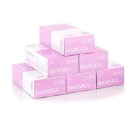 HANSKA 500 Guanti Monouso Nitrile Rosa - Senza Polvere - Usa e Getta- Ambidestri - Non Sterili - Base di Gomma - Adatti per Ambiti Medici, Manipolazione degli Alimenti (500, XS)