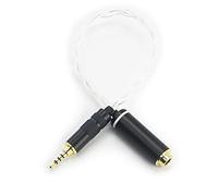 HansnBy Trrs maschio simmetrico da 2,5 mm a cavo adattatore audio femmina simmetrico da 4,4 mm