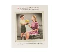 Hanson 348275 - Biglietto di auguri per la festa della mamma, con scritta "Something Somewhere is Broken", colore: Bianco