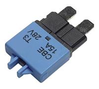 Hansor Circuit Breaker Standard Tipo 3 Manuale Reset 15A CBE3 Series 15A - Interruttore di protezione per fusibile piatto standard, 15A, blu, 1 pezzo