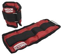 Hansson.Sports - Coppia di Pesi per Caviglie, 2 x 0,5 kg, Colore: Rosso