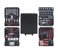 Hantinstom Kit di 39 attrezzi per la casa essenziale, con cassetta degli attrezzi in plastica, ideale per studenti universitari, uso domestico e altro