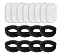 Hantoc 16 Pezzi Filtri Fontanella per Gatti, 8 pezzi di filtro a carbone e 8 pezzi di spugna in schiuma per 3.2L Fontana in Acciaio Inox PLWF003 Filtri Fontanella con Resina e Carboni Attivi