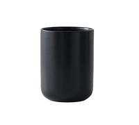 HANTURE Portautensili da cucina moderno 13,2 x 10,2 cm nero in ceramica utensile per bancone da cucina design semplice Crock per cucina piano cottura cucchiai di stoccaggio
