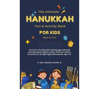 Hanukkah Coloring & Activity Book for Kids Ages 4-8: Fun and Exciting Coloring Pages, Mazes, Puzzles, Matching Games, Trivia, Riddles & Word Searches for Jewish Boys and Girls