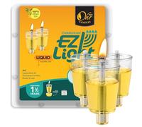 Hanukkah EZ Lights - Candele pre-riempite con tazza di olio di oliva al 100% con stoppino di cotone in tazza, confezione da 44, brucia circa 1 1/2 ore