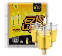 Hanukkah EZ Lights - Candele pre-riempite con tazza di olio di oliva al 100% con stoppino di cotone in tazza, confezione da 44, brucia circa 1 1/2 ore