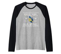 Hanukkah Hebrew Dreidel Star of David Maglia con Maniche Raglan