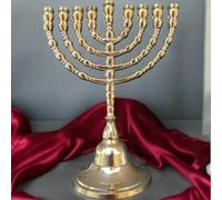 Hanukkah Jewish Chanukah Menorah Israel portacandele Chanukah vintage in ottone