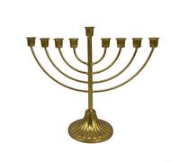 Hanukkah Menorah, portacandele a forma di stella di David, placcato argento, dimensioni standard, non si ossida, regalo ebraico (9 teste)