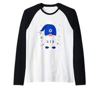 Hanukkah o Vacanza ebraica o Lo Gnomo della Regina Maglia con Maniche Raglan