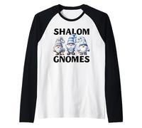 Hanukkah Pigiama Divertente Ebreo Chanukah Shalom Gnomi Maglia con Maniche Raglan