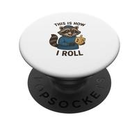 Hanukkah Raccoon Divertente Dreidel Questo è Come Io Roll Nes Gadol PopSockets PopGrip Adesivo
