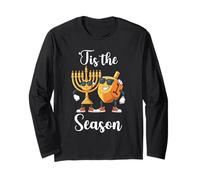 Hanukkah Retro Tis The Season Pigiama Chanukah Maglia a Manica