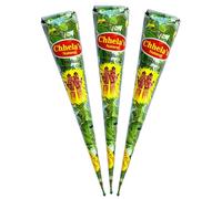HANUMAN STORE 100% Natural Original Mehandi Cone Paste 3 szt x 35g XXL