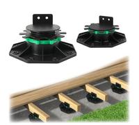 Hanured® 24 pezzi supporti regolabili pavimento, regolabile da 40 mm a 60 mm, con anello di fissaggio per la massima stabilità, supporti per travetti del pavimento
