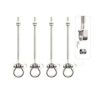 Hanured 4pz Bulloni per Amaca in Acciaio Inossidabile, Ganci per Altalena Resistenti con Cuscinetti, Ganci per Amaca Resistenti per Sedile del Portico, Sedia, Altalena, Yoga