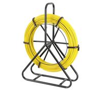Hanured 6mmx50m Sonda Passacavi in Fibra di Vetro, con Supporto in Acciaio e Freno, Installazione del Cavo Elettrico in Fiberglass