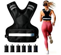 Hanured Giubbotto Zavorrato Regolabile,con 6 Sacchetti in Sabbia di Ferro e Tasca Grande,Gilet con Pesi Unisex,per Bodybuilding, Corsa, Jogging, Fitness