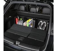 Hanured Organizer per bagagliaio, contenitore con coperchio, vano portaoggetti per auto, pieghevole, coperchio magnetico, impermeabile, adatto per autovetture, SUV, autocarri, nero