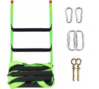 Hanured Scala di corde 10 m, Scala di salvataggio con 2 moschettoni, scale di emergenza antincendio, scala di corda di sicurezza, fino a 600 kg