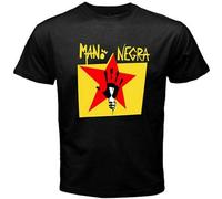 HANXI Mano Negra Manu Chao T-Shirt Graphic Printed Top Tee for Men Black L