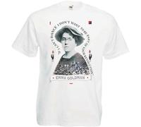 HANXI Men's Unisex Emma Goldman 'If I Can't Dance to it' Political Revolution T-Shirt White M