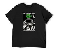 HANXI Night of The Living Dead Movie Poster Unisex 100% Cotton Short-Sleeve T-Shirts Black M