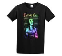 HANXI Tattoo Cult Unisex 100% Cotton Short-Sleeve T-Shirts Black XXXL