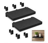 HANXIANG Confezione da 2 accessori per pannelli acustici, montaggio orizzontale senza attrezzi per piante in vaso, foto incorniciate, diffusori, oggetti da collezione, decorativi, per uffici, stilisti