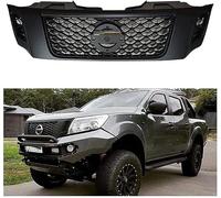 HanYT Griglia Anteriore per Nissan NAVARA NP300, Griglia Centrale del Paraurti Anteriore Dell'Auto Cofano Griglia Nido d'Ape Accessori
