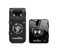 Hanzete 2.4G Wireless In-Ear Monitor System Trasmettitore Rotazione a 282 ° Portatile Collare Clip Ricevitore Ricaricabile Accoppiamento Automatico Bassa Latenza 39,9 m Distanza effettiva per Studio