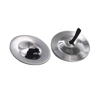 Hanzete - 2 piatti da dito per danza del ventre, colore argento, per danza del ventre, ritmo, strumento musicale per feste